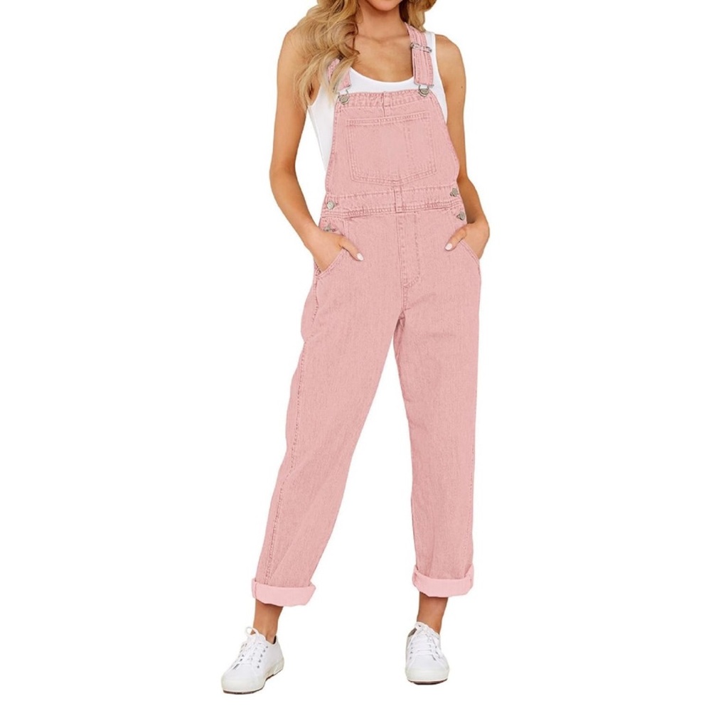 Pink Women's Denim Overalls